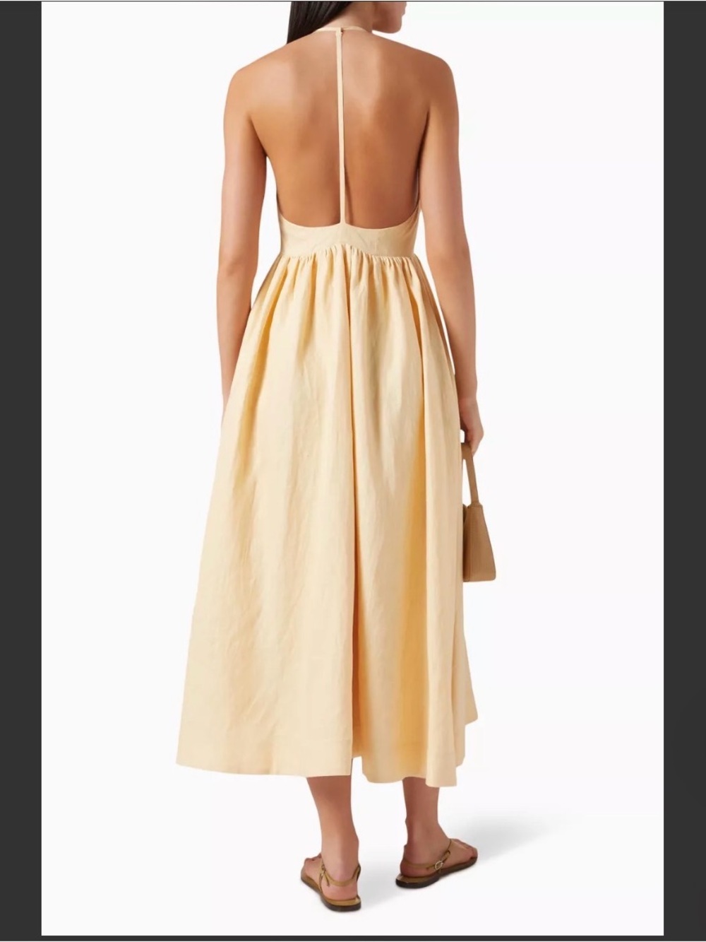 Reformation Percy Linen Dress (Parmesan - yellow) - Picture 2 of 8